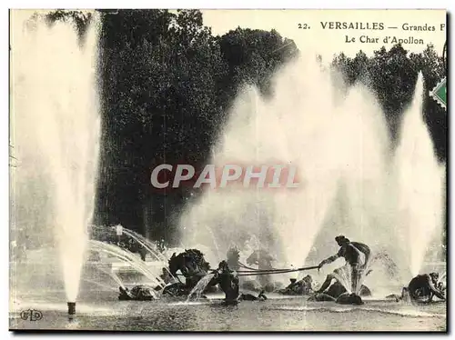 Ansichtskarte AK Versailles Grandes eaux Le Char d Apollon