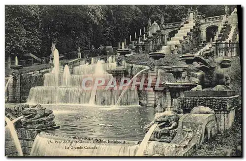 Ansichtskarte AK Parc de Saint Cloud Grandes eaux La Grande Cascade