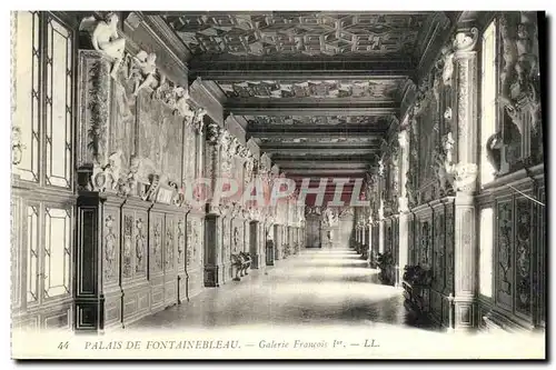 Ansichtskarte AK Palais de Fontainebleau Galerie Francois 1er