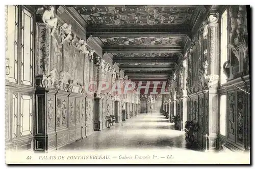 Cartes postales Palais de Fontainebleau Galerie Francois 1er