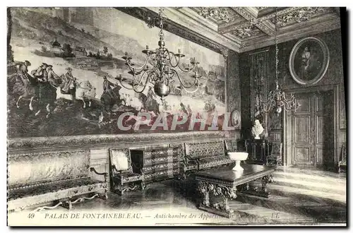 Cartes postales Palais de Fontainebleau Antichambre des Appartements du pape