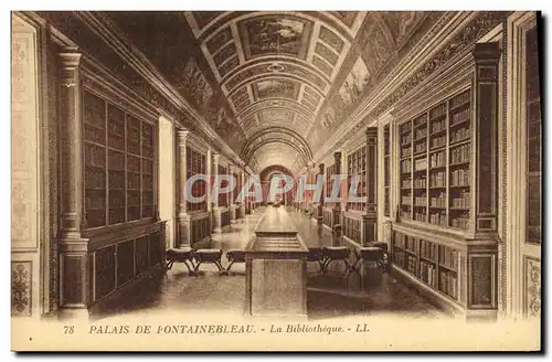 Ansichtskarte AK Palais de Fontainebleau La Bibliotheque