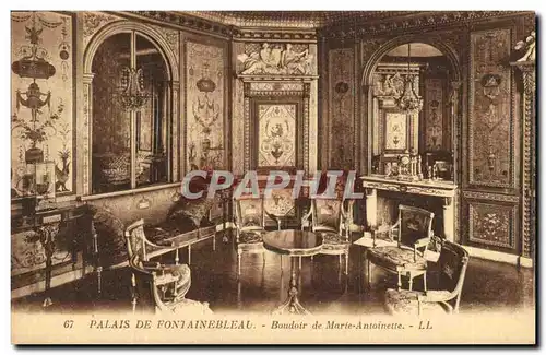 Ansichtskarte AK Palais de Fontainebleau Boudoir de Marie Antoinette