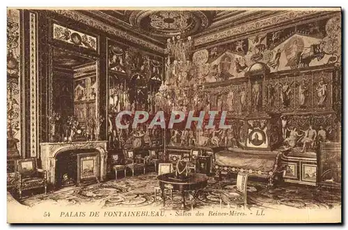 Cartes postales Palais De Fontainebleau Salon des Reines Meres