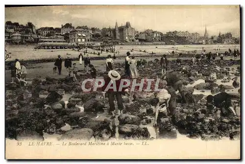 Ansichtskarte AK Le Havre Le Boulevard Martime a Maree Basse