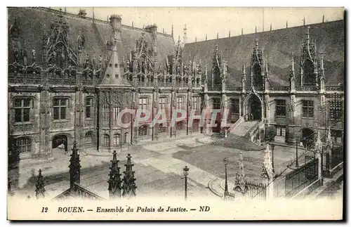 Ansichtskarte AK Rouen Ensemble du Palais de Justice