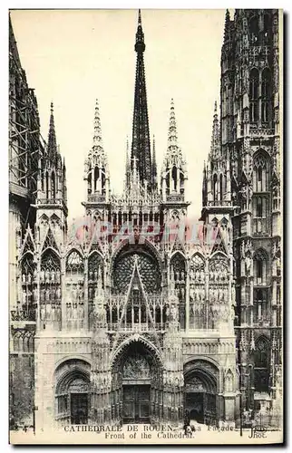 Cartes postales Cathedrale De Rouen Facade