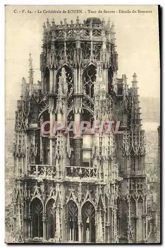 Ansichtskarte AK La Cathedrale De Rouen Tour de Beurre Details du sommet