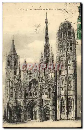 Cartes postales La Cathedrale de Rouen Ensemble