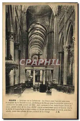 Ansichtskarte AK Rouen Interieur de La Cathedrale