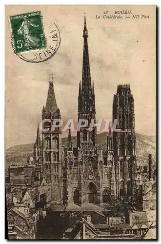 Cartes postales Rouen La Cathedrale