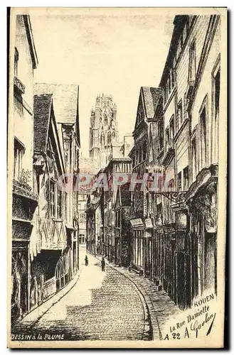 Cartes postales Rouen La Rue Damiette Goulon