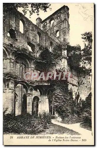 Cartes postales Abbaye De Jumieges Ruines Des Lateraux de l eglise Notre Dame