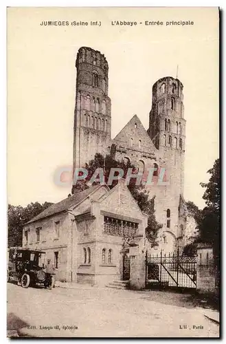 Cartes postales Jumieges Abbaye Entree Principale Automobile