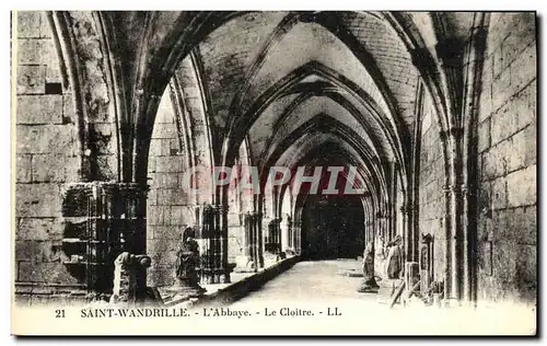 Ansichtskarte AK Saint Wandrille L Abbaye Le Cloitre