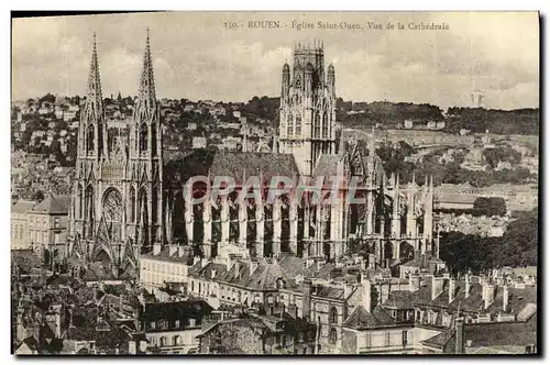 Ansichtskarte AK Rouen Eglise Saint Ouen Vue de La Cathedrale