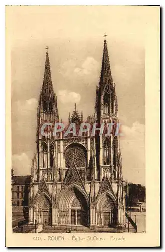 Cartes postales Rouen Eglise St Ouen Facade