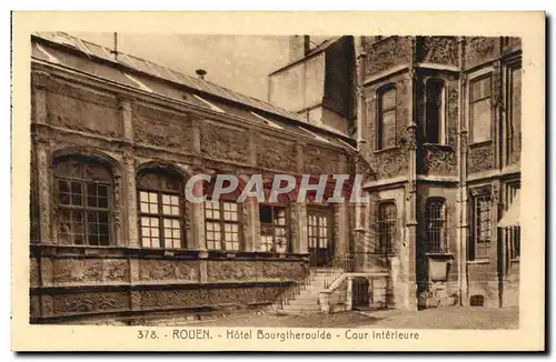 Cartes postales Rouen Hotel Bourgtheroulde Cour Interieure