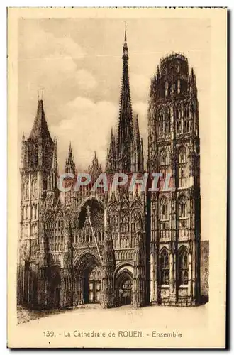 Cartes postales La Cathedrale De Rouen Ensemble