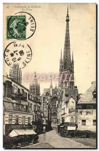 Cartes postales La Cathedrale De Rouen La Fleche