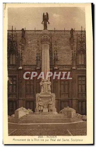 Ansichtskarte AK Rouen Monument de La Victoire Real Del Sarte Sculpteur