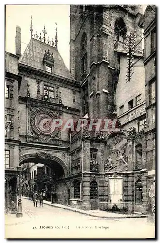 Cartes postales Rouen La grosse Horloge