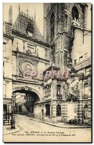 Cartes postales Rouen La Grosse Horloge