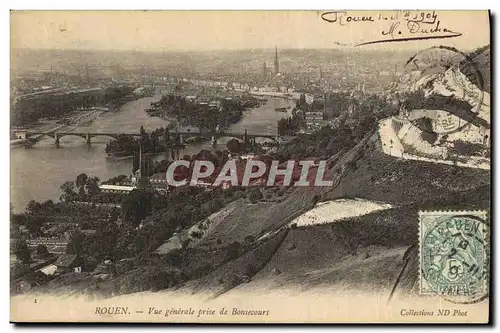 Cartes postales Rouen Vue Generale Prise de Bonsecours