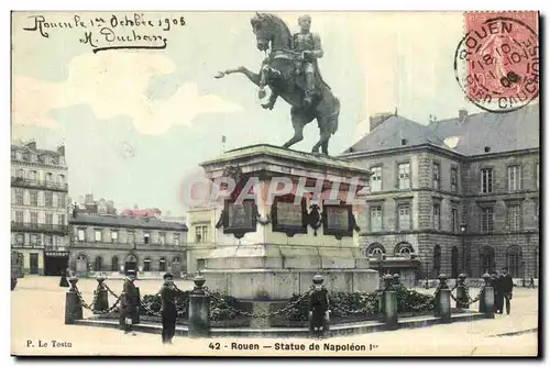 Cartes postales Rouen Statue de Napoleon 1er