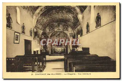 Cartes postales Chateaux Des Allinges La Chapelle Vue interieure