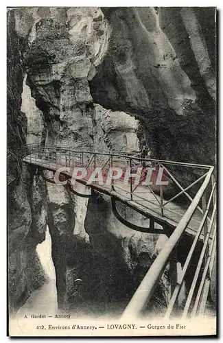 Cartes postales Environs d Annecy Lovagny Gorges Du Fier