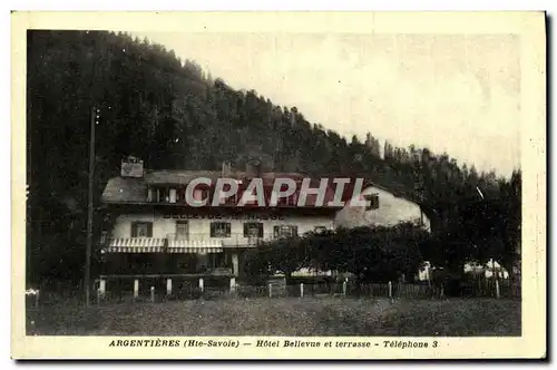 Cartes postales Argentieres Hotel Bellevue Et terrasse