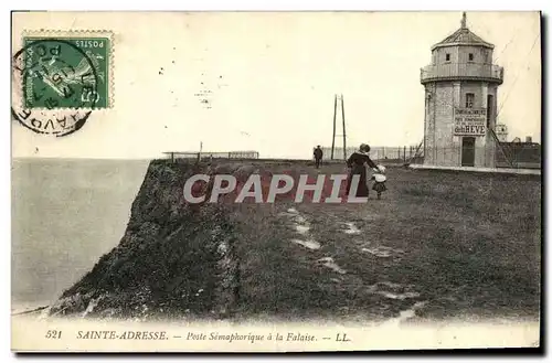 Cartes postales Sainte Adresse Poste Semaphorique a La Falaise Semaphore