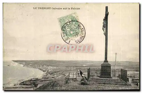 Cartes postales Le Treport Calvaire Sur La Falaise