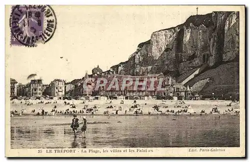 Ansichtskarte AK Le Treport La Plage les Villas et les Falaises