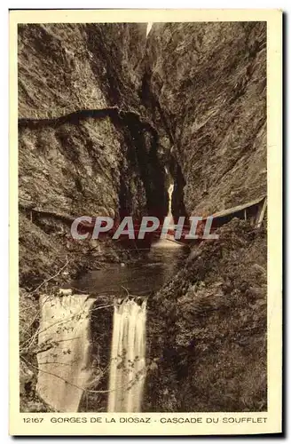 Ansichtskarte AK Samoens Gorges De La Diosaz Cascade Du Soufflet