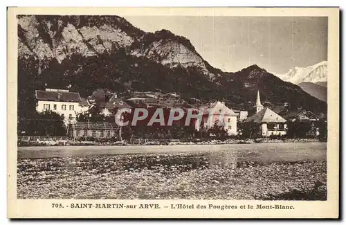 Cartes postales Saint Martin sur Arve L Horel des Fougeres et le Mont Blanc