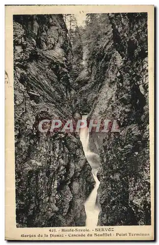 Cartes postales Servoz Gorges de la Diosan Cascade du Soufflet Point terminus