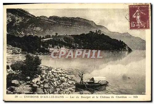 Ansichtskarte AK Environs D Aix Les Bains Lac du Bourget et le Chateau de Chatillon