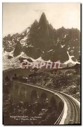 Cartes postales Montanvert Le Vaduc et l Aiguille du Dru Train