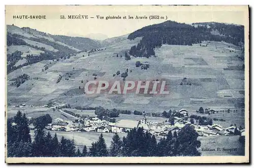 Cartes postales Megeve Vue Generale et les aravis