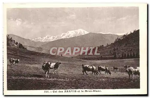 Ansichtskarte AK Col des Aravis et le Mont Blanc Vaches