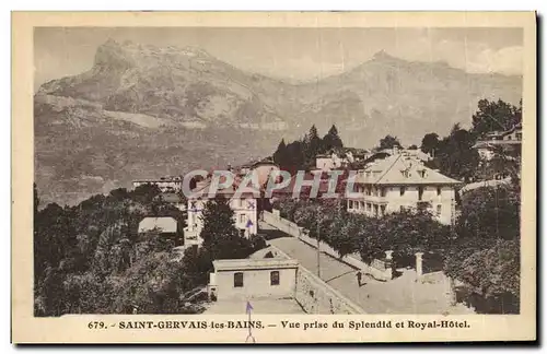 Cartes postales Saint Gervais les Bains Vue Prise du Splendid et Royal Hotel