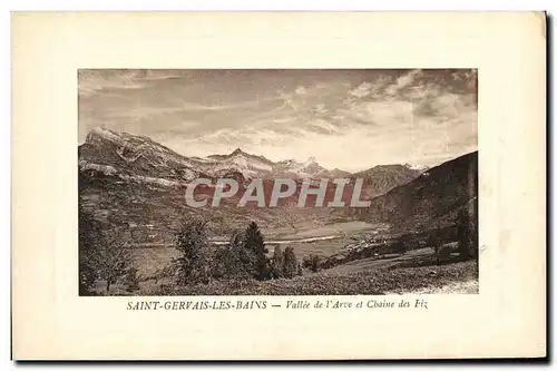 Cartes postales Saint Gervais les Bains Vallee de L Arue et Chaine des