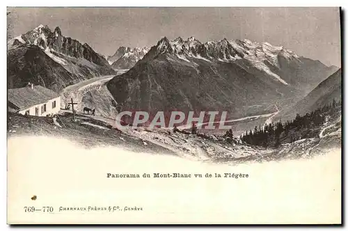 Cartes postales Panorama du Mont Blanc Vu de la Flegere