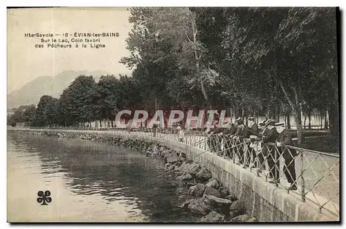 Ansichtskarte AK Evian Les Bains Sur le Lac Coin Favori des Pecheurs a la Ligne