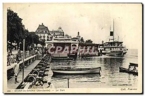 Cartes postales Evian Les Bains Le Port Bateau