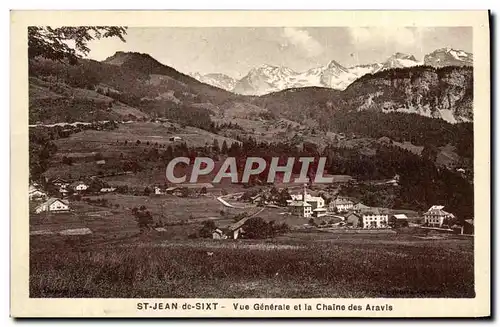 Cartes postales St Jean de Sixt Vue Generale et la Chaine des Aravis