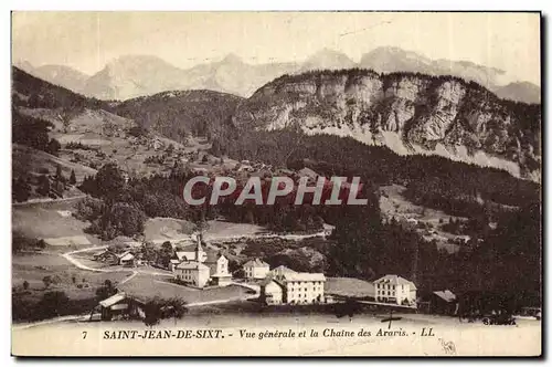 Cartes postales Saint Jean De Sixt Vue Generale et la Chaine des Aravis