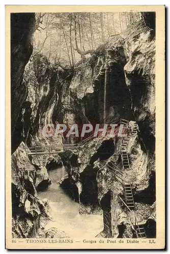 Cartes postales Thonon Les Bains Gorges du Pont du Diable